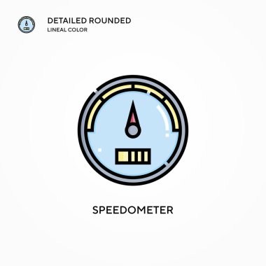 Hız göstergesi vektör simgesi. Modern vektör illüstrasyon kavramları. Düzenlemesi ve kişiselleştirmesi kolay.