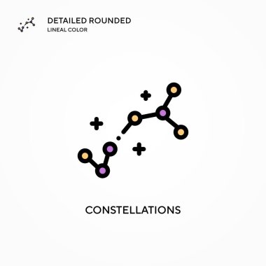 Takımyıldız vektör simgesi. Modern vektör illüstrasyon kavramları. Düzenlemesi ve kişiselleştirmesi kolay.