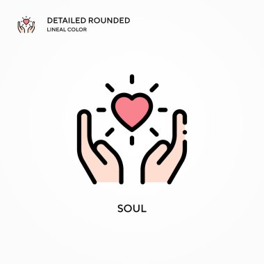 Ruh vektör simgesi. Modern vektör illüstrasyon kavramları. Düzenlemesi ve kişiselleştirmesi kolay.