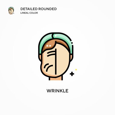 Kırışık vektör simgesi. Modern vektör illüstrasyon kavramları. Düzenlemesi ve kişiselleştirmesi kolay.