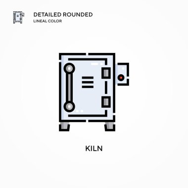 Fırın vektör simgesi. Modern vektör illüstrasyon kavramları. Düzenlemesi ve kişiselleştirmesi kolay.