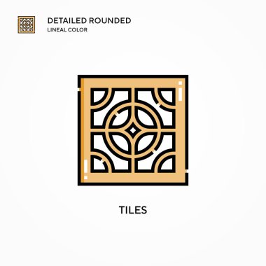 Döşeme vektör simgesi. Modern vektör illüstrasyon kavramları. Düzenlemesi ve kişiselleştirmesi kolay.