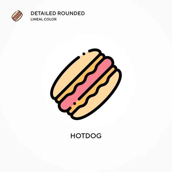 Hotdog Icono Vector Conceptos Modernos Ilustración Vectorial Fácil Editar Personalizar — Archivo Imágenes Vectoriales