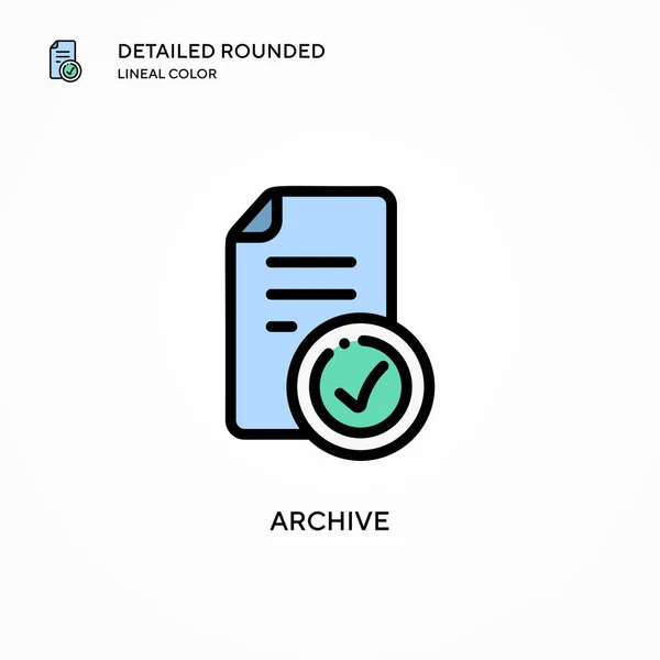 アーカイブベクトルアイコン 現代のベクトル図の概念 編集とカスタマイズが簡単 — ストックベクタ