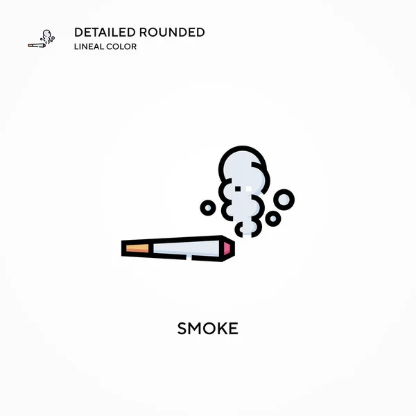 Smoke Vector Icon Modern Vector Illustration Concepts Easy Edit Customize — Stock Vector