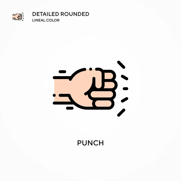 Punch Vector Icon Modern Vector Illustration Concepts Easy Edit Customize — Stock Vector