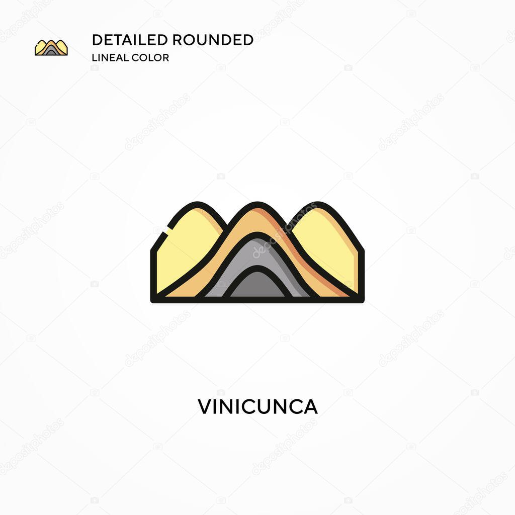 Vinicunca vector icon. Modern vector illustration concepts. Easy to edit and customize.