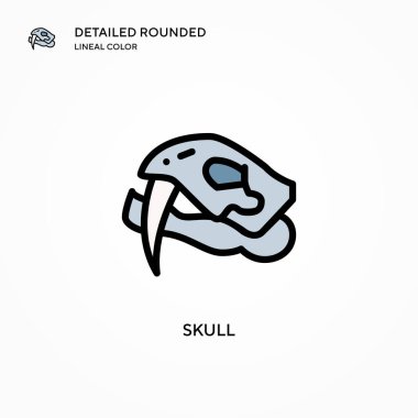 Kafatası vektör simgesi. Modern vektör illüstrasyon kavramları. Düzenlemesi ve kişiselleştirmesi kolay.