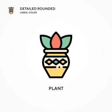 Bitki vektör simgesi. Modern vektör illüstrasyon kavramları. Düzenlemesi ve kişiselleştirmesi kolay.