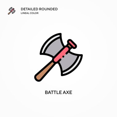Savaş baltası vektör simgesi. Modern vektör illüstrasyon kavramları. Düzenlemesi ve kişiselleştirmesi kolay.