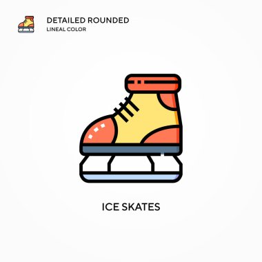 Buz pateni vektör ikonu. Modern vektör illüstrasyon kavramları. Düzenlemesi ve kişiselleştirmesi kolay.