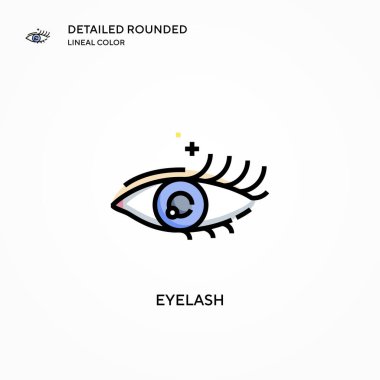 Kirpik vektör simgesi. Modern vektör illüstrasyon kavramları. Düzenlemesi ve kişiselleştirmesi kolay.