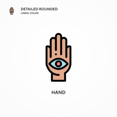 El vektör simgesi. Modern vektör illüstrasyon kavramları. Düzenlemesi ve kişiselleştirmesi kolay.