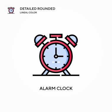 Alarm saat vektör simgesi. Modern vektör illüstrasyon kavramları. Düzenlemesi ve kişiselleştirmesi kolay.