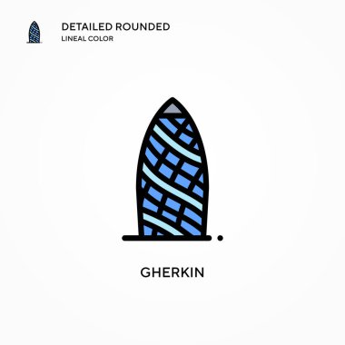 Gherkin vektör simgesi. Modern vektör illüstrasyon kavramları. Düzenlemesi ve kişiselleştirmesi kolay.