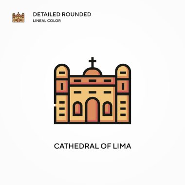 Lima vektör simgesinin katedrali. Modern vektör illüstrasyon kavramları. Düzenlemesi ve kişiselleştirmesi kolay.