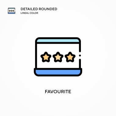 Favori vektör simgesi. Modern vektör illüstrasyon kavramları. Düzenlemesi ve kişiselleştirmesi kolay.
