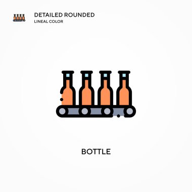 Şişe vektör simgesi. Modern vektör illüstrasyon kavramları. Düzenlemesi ve kişiselleştirmesi kolay.