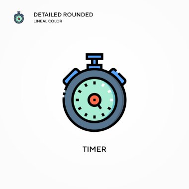 Zamanlayıcı vektör simgesi. Modern vektör illüstrasyon kavramları. Düzenlemesi ve kişiselleştirmesi kolay.