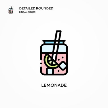 Limonata vektör simgesi. Modern vektör illüstrasyon kavramları. Düzenlemesi ve kişiselleştirmesi kolay.