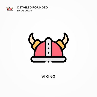 Viking vektör simgesi. Modern vektör illüstrasyon kavramları. Düzenlemesi ve kişiselleştirmesi kolay.