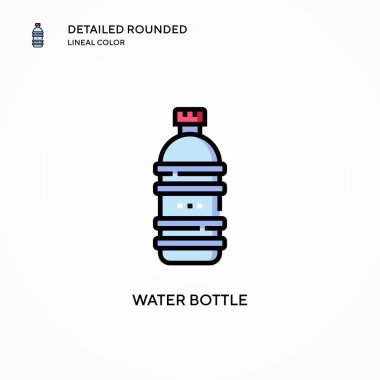 Su şişesi vektör simgesi. Modern vektör illüstrasyon kavramları. Düzenlemesi ve kişiselleştirmesi kolay.