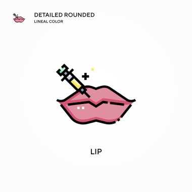 Dudak vektörü simgesi. Modern vektör illüstrasyon kavramları. Düzenlemesi ve kişiselleştirmesi kolay.
