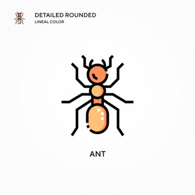 Karınca vektör simgesi. Modern vektör illüstrasyon kavramları. Düzenlemesi ve kişiselleştirmesi kolay.