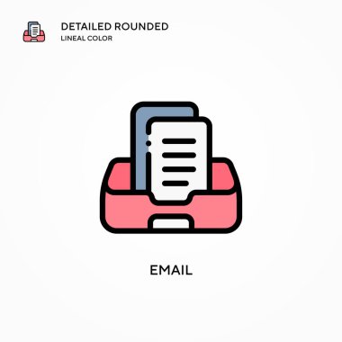 E- posta vektör simgesi. Modern vektör illüstrasyon kavramları. Düzenlemesi ve kişiselleştirmesi kolay.