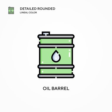 Petrol varili vektör simgesi. Modern vektör illüstrasyon kavramları. Düzenlemesi ve kişiselleştirmesi kolay.