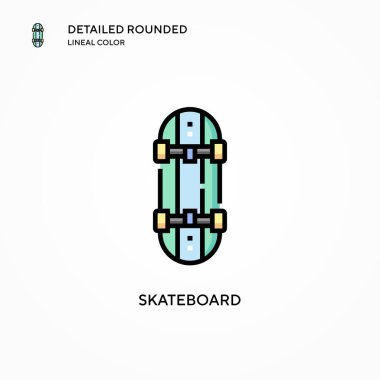 Kaykay vektör simgesi. Modern vektör illüstrasyon kavramları. Düzenlemesi ve kişiselleştirmesi kolay.