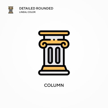 Sütun vektör simgesi. Modern vektör illüstrasyon kavramları. Düzenlemesi ve kişiselleştirmesi kolay.