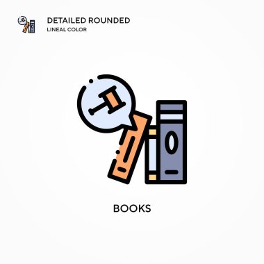 Kitap vektör simgesi. Modern vektör illüstrasyon kavramları. Düzenlemesi ve kişiselleştirmesi kolay.