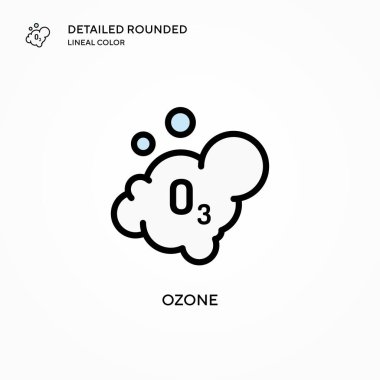 Ozon vektör simgesi. Modern vektör illüstrasyon kavramları. Düzenlemesi ve kişiselleştirmesi kolay.