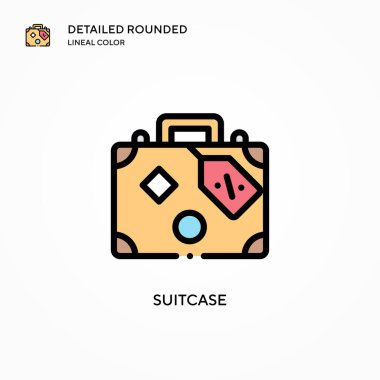 Çanta vektör simgesi. Modern vektör illüstrasyon kavramları. Düzenlemesi ve kişiselleştirmesi kolay.