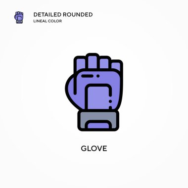 Eldiven vektör simgesi. Modern vektör illüstrasyon kavramları. Düzenlemesi ve kişiselleştirmesi kolay.