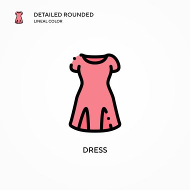 Vektör simgesini giyin. Modern vektör illüstrasyon kavramları. Düzenlemesi ve kişiselleştirmesi kolay.