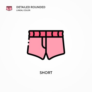 Kısa vektör simgesi. Modern vektör illüstrasyon kavramları. Düzenlemesi ve kişiselleştirmesi kolay.