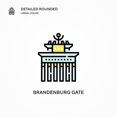 Brandenburg geçit vektör simgesi. Modern vektör illüstrasyon kavramları. Düzenlemesi ve kişiselleştirmesi kolay.