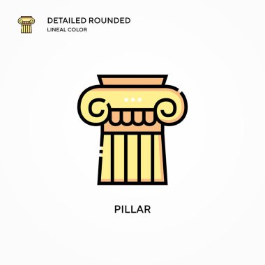 Sütun vektör simgesi. Modern vektör illüstrasyon kavramları. Düzenlemesi ve kişiselleştirmesi kolay.