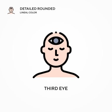 Üçüncü göz vektör simgesi. Modern vektör illüstrasyon kavramları. Düzenlemesi ve kişiselleştirmesi kolay.