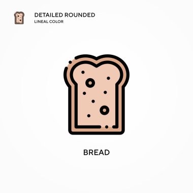Ekmek vektör simgesi. Modern vektör illüstrasyon kavramları. Düzenlemesi ve kişiselleştirmesi kolay.
