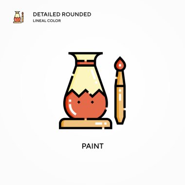 Vektör simgesini boya. Modern vektör illüstrasyon kavramları. Düzenlemesi ve kişiselleştirmesi kolay.