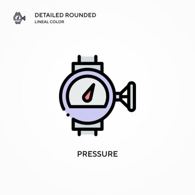 Basınç vektör simgesi. Modern vektör illüstrasyon kavramları. Düzenlemesi ve kişiselleştirmesi kolay.