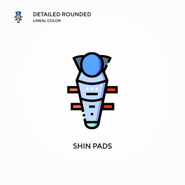 Shin Pad vektör simgesi. Modern vektör illüstrasyon kavramları. Düzenlemesi ve kişiselleştirmesi kolay.