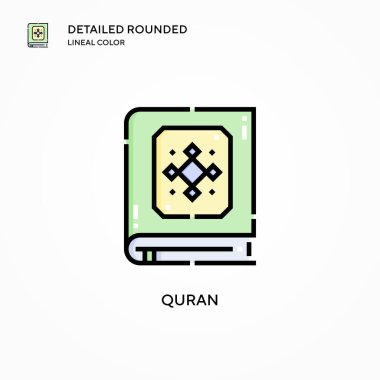 Kuran vektör simgesi. Modern vektör illüstrasyon kavramları. Düzenlemesi ve kişiselleştirmesi kolay.