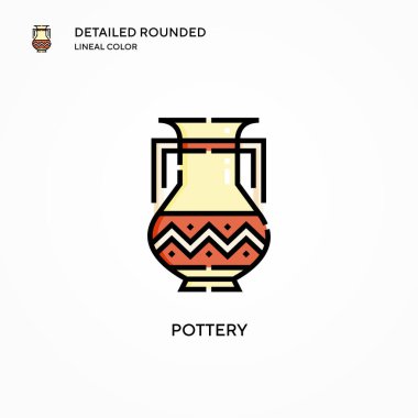 Çömlek vektör simgesi. Modern vektör illüstrasyon kavramları. Düzenlemesi ve kişiselleştirmesi kolay.