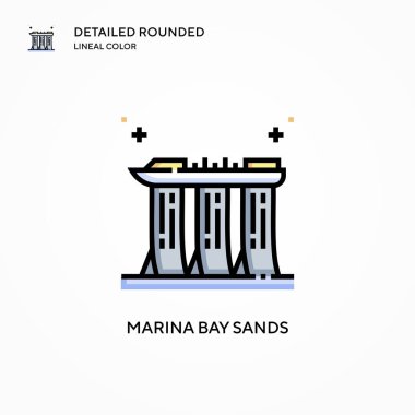 Marina körfezi kum vektör simgesi. Modern vektör illüstrasyon kavramları. Düzenlemesi ve kişiselleştirmesi kolay.