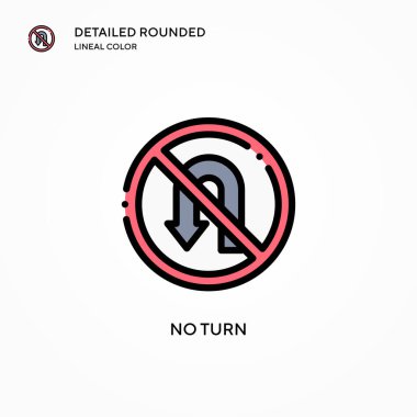 Dönüş vektörü simgesi yok. Modern vektör illüstrasyon kavramları. Düzenlemesi ve kişiselleştirmesi kolay.