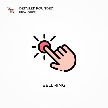 Zil halka vektör simgesi. Modern vektör illüstrasyon kavramları. Düzenlemesi ve kişiselleştirmesi kolay.